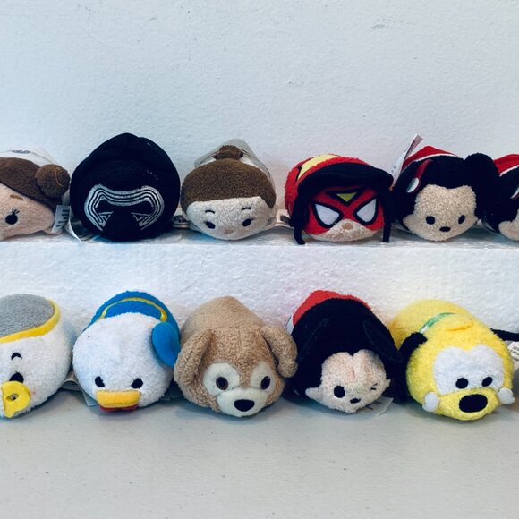 13 TSUM TSUM DISNEY STORE 3.5" PLUSH StarWarsMickeyMinnieDumboPlutoMrsPotts MORE - Picture 1 of 5